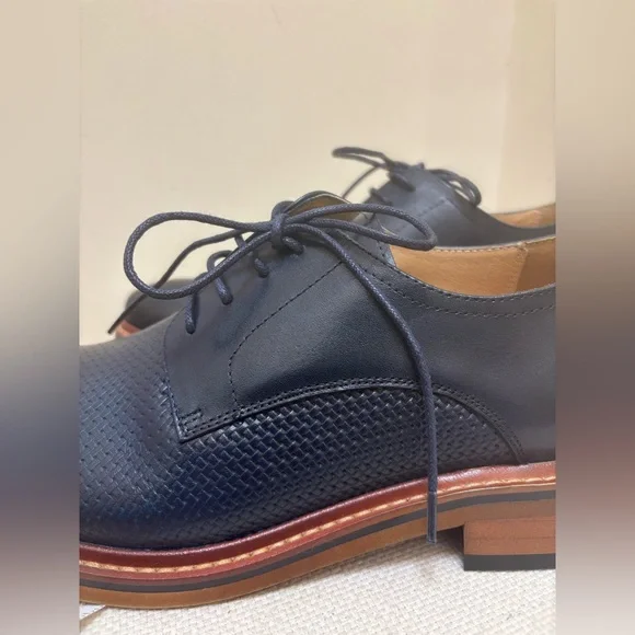 Ritizen Shoes Mens Size 8.5 Blue Leather Lace Up Oxford *NWOT* never worn! - Picture 3 of 16